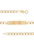 Pulseira de Ouro 18k com Plaquinha Infantil 14cm