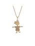 Pingente de Ouro 18k Menina com Zircônia