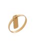 Anel de Ouro Plaquinha Feminino Anello Piatto
