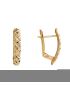 Brinco Feminino de Ouro 18k Bordado
