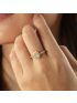 Anel de Ouro 18k Feminino com Pedras