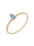 Anel Feminino de Ouro 18k Gota