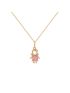 Pingente de Ouro 18k Menina com Pedra Rosa