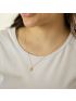 Pingente de Ouro 18k Menina com Pedra Rosa