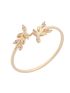 Anel Feminino de Ouro 18k Folhas