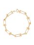 Pulseira Elos Alternados Ouro 18k Amarelo