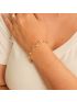Pulseira Elos Alternados Ouro 18k Amarelo