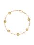Pulseira Ouro 18k Portuguesa Com Bolinhas