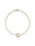 Pulseira Ouro 18k Portuguesa com Medalha Fé
