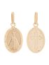Pingente Ouro 18k Oval N Sra Aparecida Media