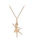 Pingente Bailarina em Ouro 18k Amarelo Delicado