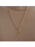 Pingente Cruz em Ouro 18k Amarelo Liso