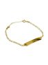 Pulseira de Ouro infantil com plaquinha