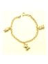 Pulseira de ouro 18k Portuguesa com bichinhos