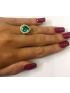 Anel Ouro 18k Feminina Gota Com Zircônia