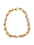 Pulseira de Ouro Meticulosa com 3 cores de Ouro
