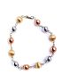 Pulseira de Ouro com Bolas em 3 cores de ouro
