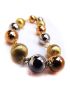 Pulseira de Ouro com Bolas em 3 cores de ouro