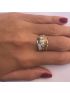 Anel de Ouro 18k Tricolor Feminino Astratto