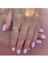Anel de Ouro 18k Tricolor Feminino Dois Amores