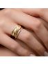 Anel de Ouro 18k Tricolor Feminino Miele