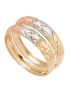 Aparador de Ouro 18k Tricolor Tre Stelle Detalhe Fosco - 2 Peças