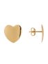 Brinco de Ouro 18k Coração Liso Grande