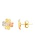 Brinco de Ouro 18k Tricolor Florzinha
