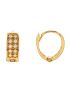 Brinco Argola de Ouro 18k com Cravação de Zircônias Pequeno