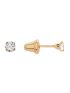 Brinco de Ouro 18k Infantil com Pedra 2,5mm