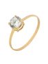 Anel de Ouro 18k Feminino Pedra Redonda 6mm