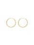 Brinco de Argola Ouro 18k Fio Quadrado Torcido Pequeno