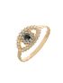 Anel de Ouro Feminino 18k Olho Grego