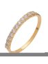 Meia Aliança de Ouro 18k com Diamantes