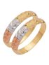 Par de Aparadores de Ouro 18k Feminino Tricolor Reine