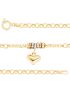 Pulseira de Ouro 18k Portuguesa com Pingente de Coração Delicado