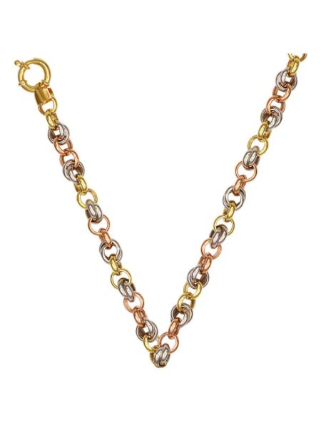 Corrente de Ouro  Par Tricolor 45 cm