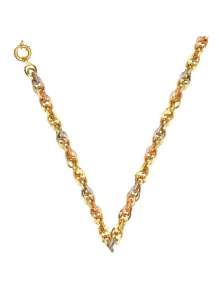 Corrente de Ouro Mini Tricolor 45 cm 