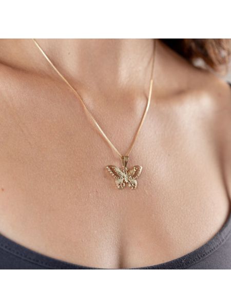 Pingente Feminino de Ouro 18k Borboleta