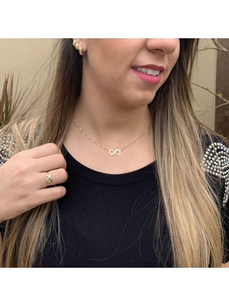 Corrente de Ouro 18k Feminina Infinito