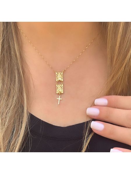 Escapulário Feminino de Ouro 18k