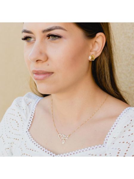 Corrente de Ouro Feminina Mãe Coração