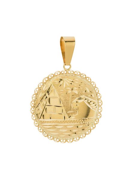 Pingente de Ouro Amarelo 18k Escrava Médio