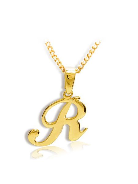  Pingente de Ouro Letra Única especial
