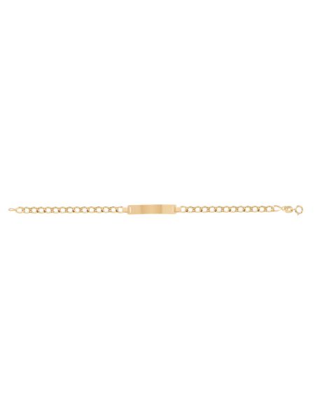 Pulseira de Ouro 18k com Plaquinha Infantil 14cm