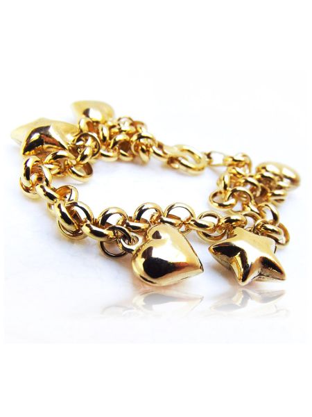 Pulseira de Ouro 18K Portuguesa com Berloque